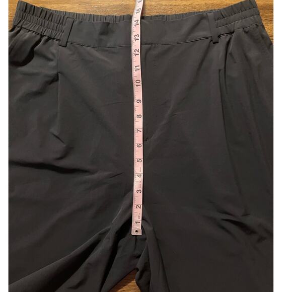 Alo Yoga High Waist Pursuit Trouser Women’s Large Wide Leg Pleated Black Pants - Picture 12 of 16